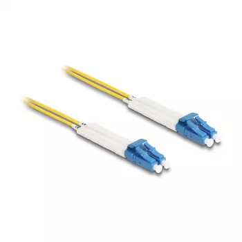 Delock optiskais kabelis LC Duplex uz LC Duplex Singlemode OS2 ar leņķa savienotāju 1 m