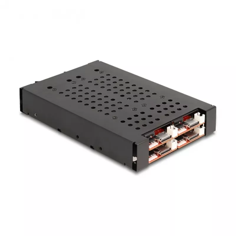 Delock 3.5 Wechselrahmen für 4x M.2 NVMe SSD mit OcuLink SFF-8612 Anschluss (47111)