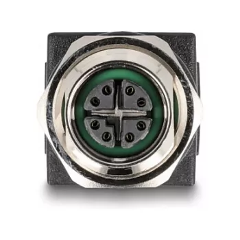 Delock M12 adapteris X-kodēts 8 kontaktu ligzda uz RJ45 ligzdu taisns