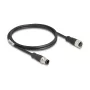 Delock M12 kabelis D-kodēts 4 kontaktu spraudnis uz ligzdu PVC 1 m