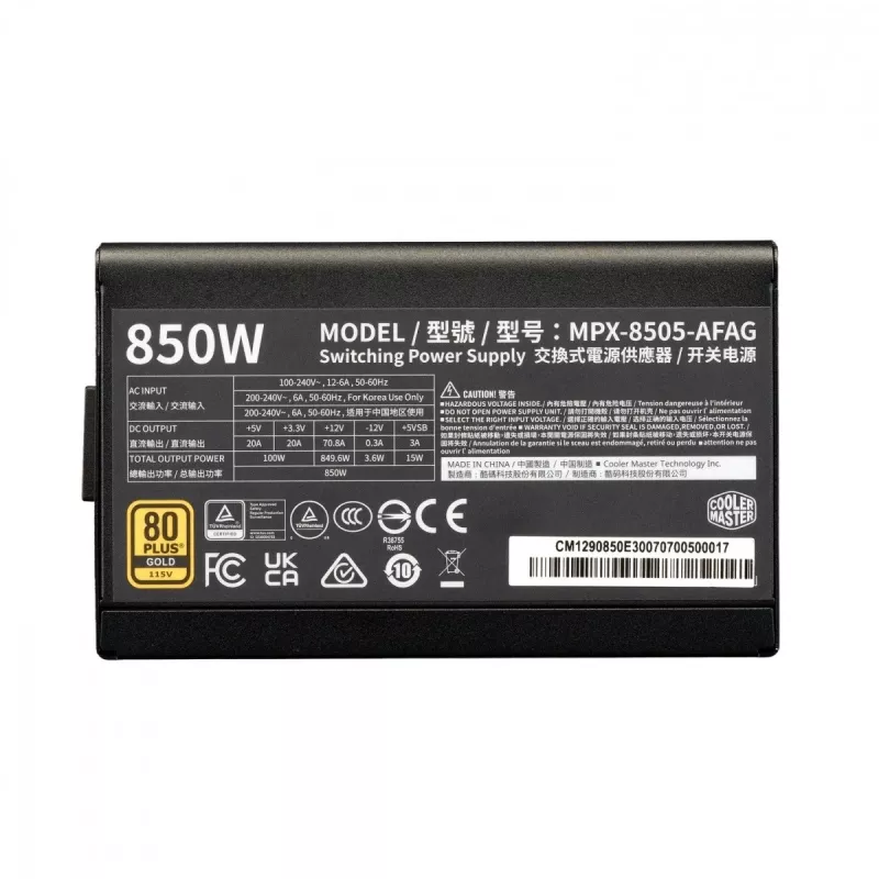 Modulārais barošanas bloks Elite Gold 850W ATX 3.1 80 Plus Gold