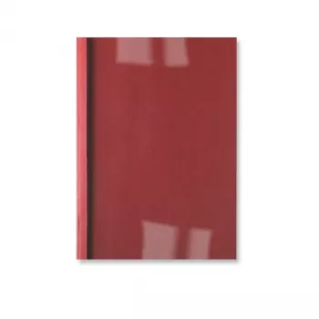 GBC LeatherGrain termiskās iesiešanas vāki 3mm sarkani (100), A4, sarkani, caurspīdīgi, matēti, 30 lapas, 3 mm, 297 mm
