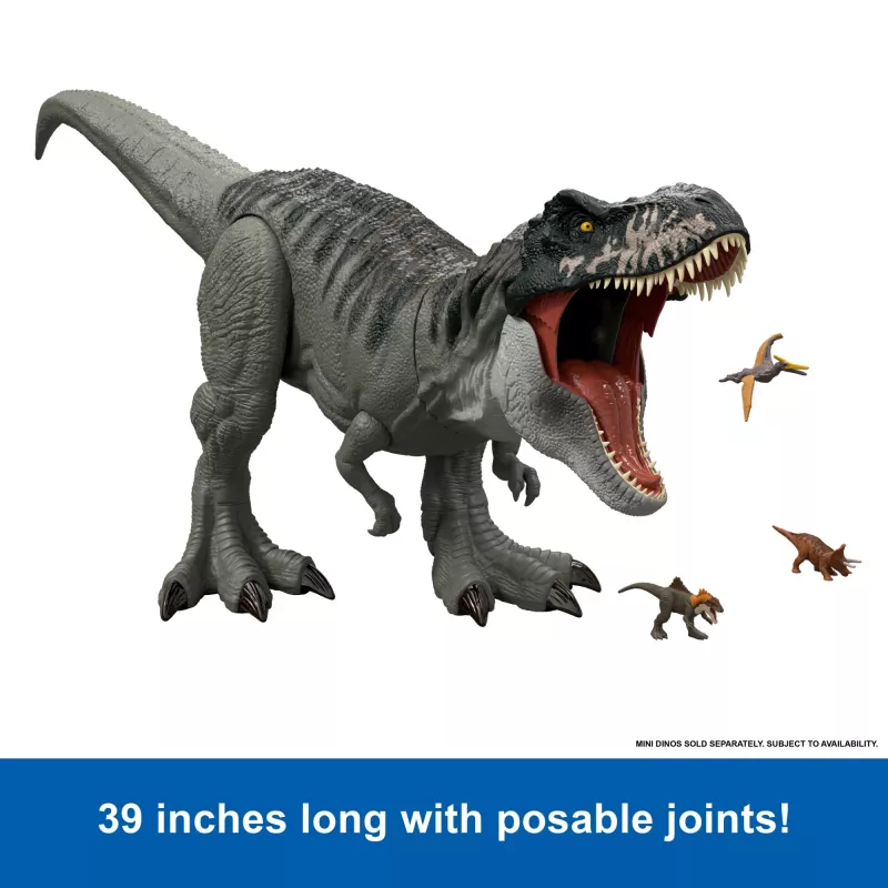 Jurassic World Rebirth Super Colossal Tyrannosaurus Rex Action Figure, T-Rex Dinozauru Filmas Rotaļlieta