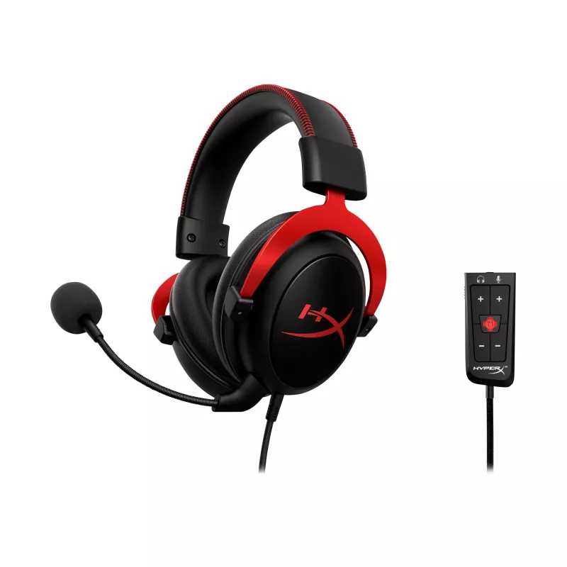 HyperX Cloud II - Spēļu austiņas (melnas-sarkanas)