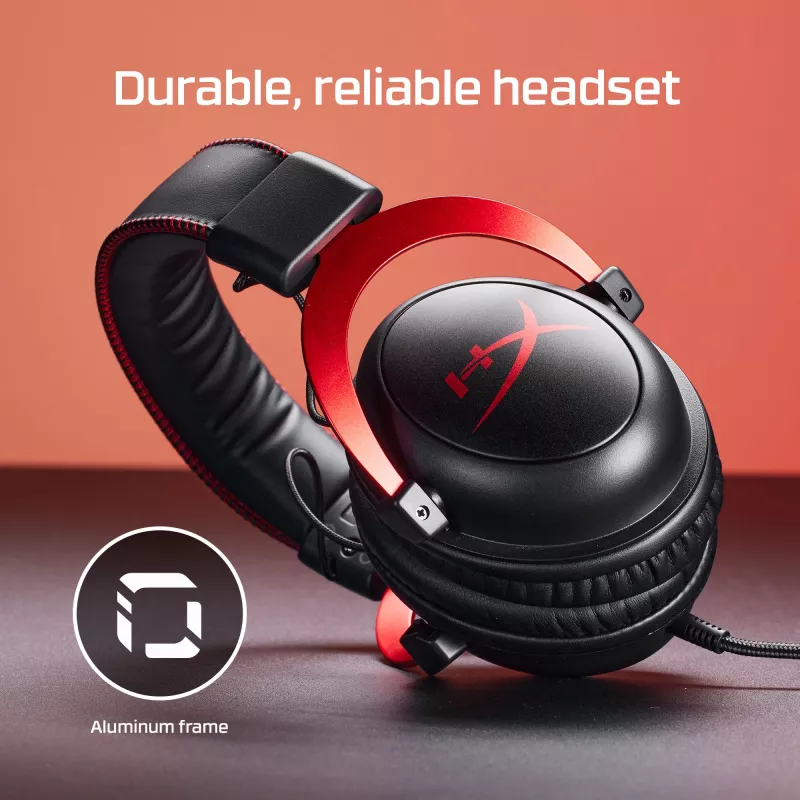 HyperX Cloud II - Spēļu austiņas (melnas-sarkanas)