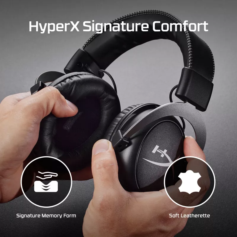 HyperX Cloud II - Spēļu austiņas (melnas-sarkanas)