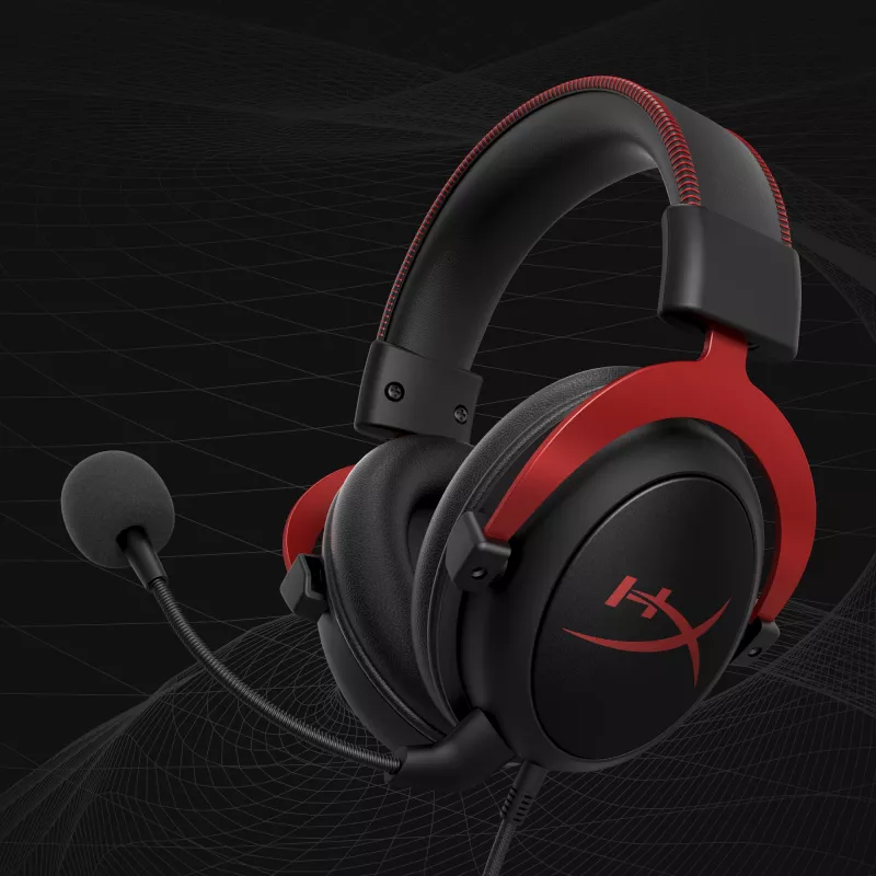 HyperX Cloud II - Spēļu austiņas (melnas-sarkanas)