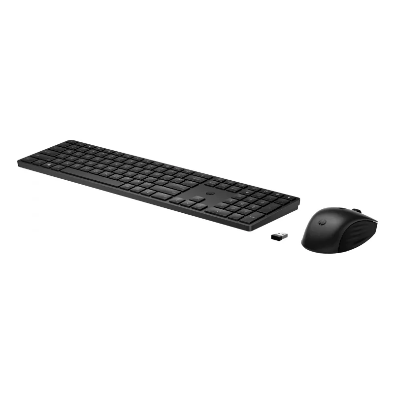 HP 650 bezvadu tastatūras un peles komplekts, pilna izmēra (100%), bezvadu, RF bezvadu, membrānas, melns, pele iekļauta