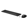 HP 650 bezvadu tastatūras un peles komplekts, pilnizmēra (100%), bezvadu, RF bezvadu, membrānas, melns, pele iekļauta