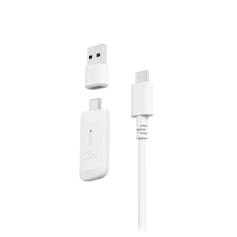 HyperX Cloud III S - Bezvadu spēļu austiņas (baltā krāsā), Bezvadu, 20 - 20000 Hz, Spēlēm, 340 g, Austiņas, Balta