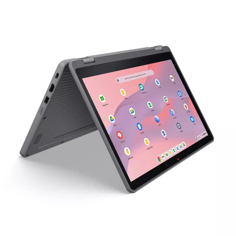 Lenovo Chrome 500e 2in1 G5 M89 MediaTek Kompanio 540 Chromebook 31 cm (12.2 inch) Skārienjutīgs WUXGA 8 GB LPDDR5x-SDRAM 64 GB UFS Wi-Fi 6E (802.11ax) ChromeOS Angļu Pelēks