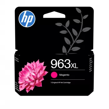 HP 963XL augstas ietilpības fuksīna oriģinālā tintes kasetne, augsta (XL) ietilpība, fuksīna, pigmenta tinte, 23.25 ml, 1 gab., atsevišķs iepakojums