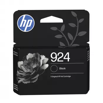 HP 924 melna oriģināla tintes kasetne, standarta ražība, melna, 1 gab., 500 lapas, 400 lapas, viena paka