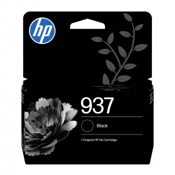 HP 937 melna oriģināla tintes kasetne, standarta ražība, melna, 1 gab., 1250 lapas, viena paka