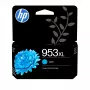 HP 953XL lielas ietilpības ciāna oriģinālā tintes kasetne, liela, ciāna, pigmenta bāzes tinte, 18 ml, 1 gab., viena iepakojumā