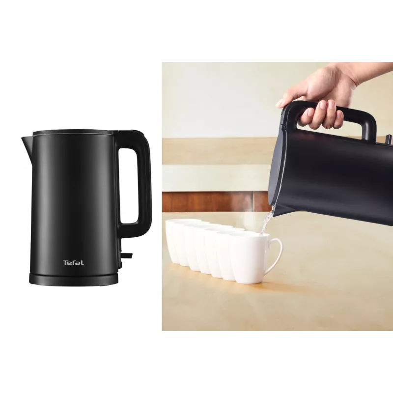 Tefal Thermo Protect KO1408E0 elektriskā tējkanna 1,5 L 1500 W Melna