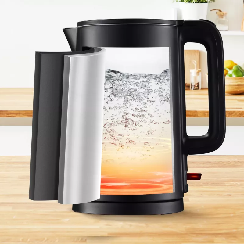 Tefal Thermo Protect KO1408E0 elektriskā tējkanna 1,5 L 1500 W Melna