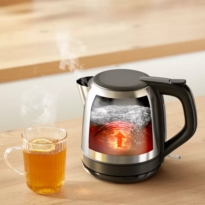 Tefal Subito Mini KO5S2DE0 elektriskā tējkanna 1 L 2400 W Melna, nerūsējošais tērauds