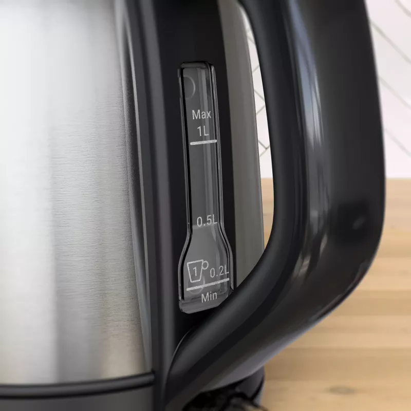 Tefal Subito Mini KO5S2DE0 elektriskā tējkanna 1 L 2400 W Melna, nerūsējošais tērauds