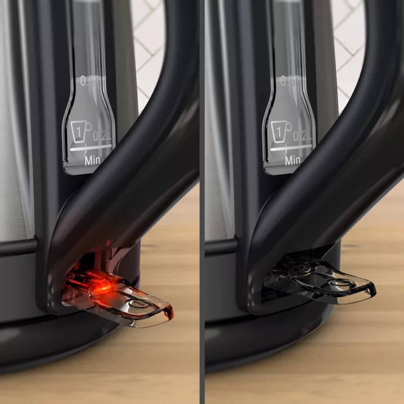 Tefal Subito Mini KO5S2DE0 elektriskā tējkanna 1 L 2400 W Melna, nerūsējošais tērauds