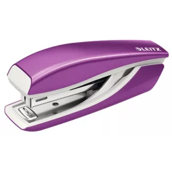 Leitz NeXXt WOW metāla mini skavotājs, 10 loksnēm, violets, P2, metāls, plastmasa, 80 g/m², 3,5 cm