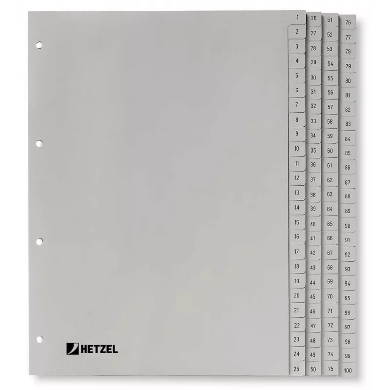 Rexel PP dalītāji, pelēki, ciparu, ciparu ciļņu rādītājs, polipropilēns (PP), pelēks, A4, 226 mm, 297 mm