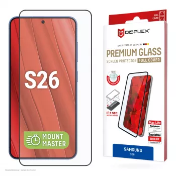 Displex Premium ekrāna aizsargs (pilns pārklājums, 10H) Samsung S26, pilns pārklājums