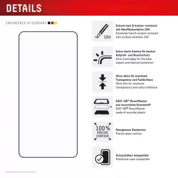 Displex Premium ekrāna aizsargs (pilns pārklājums, 10H) Samsung S26, pilns pārklājums
