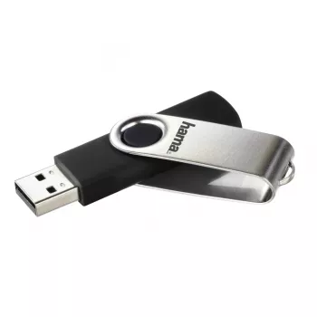 Hama 00181059 USB zibatmiņa 8 GB USB Type-A 2.0 Melns, Sudraba