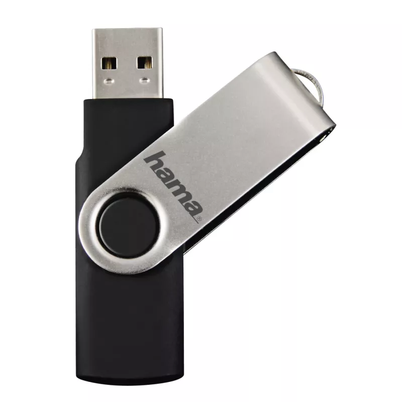 Hama 00181059 USB zibatmiņa 8 GB USB Type-A 2.0 Melns, Sudraba