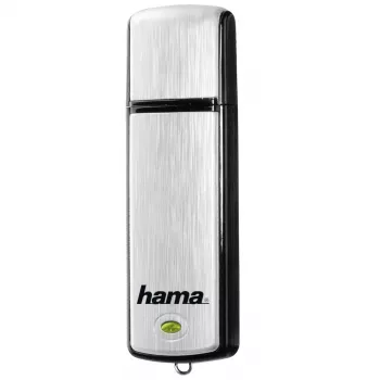 Hama Fancy USB zibatmiņa 64 GB 2.0 Melna, Sudrabota