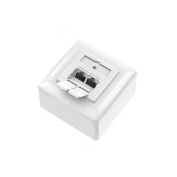 Hama 00300029 socket-outlet 2 x RJ-45 balta