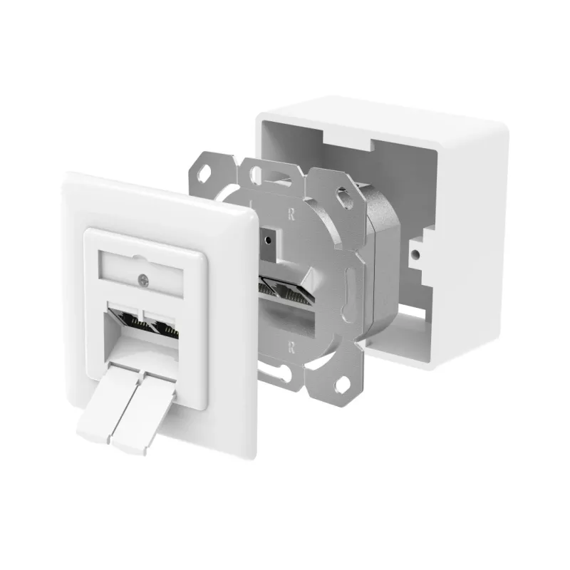 Hama 00300029 socket-outlet 2 x RJ-45 balta