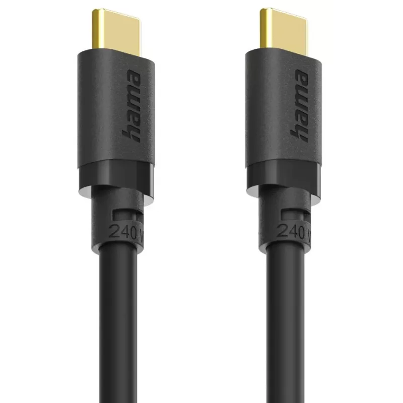 Hama 00202009 USB kabelis USB 3.2 Gen 1 (3.1 Gen 1) 1,5 m USB C 5 Gbit/s 240 W Melns