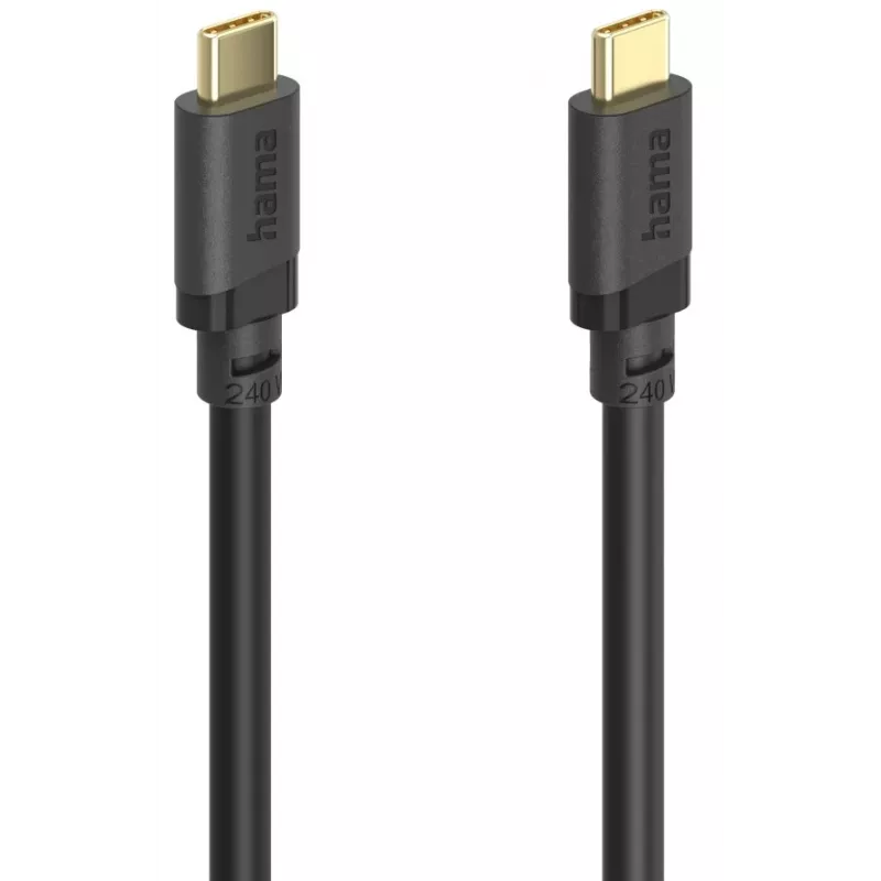 Hama 00202009 USB kabelis USB 3.2 Gen 1 (3.1 Gen 1) 1,5 m USB C 5 Gbit/s 240 W Melns
