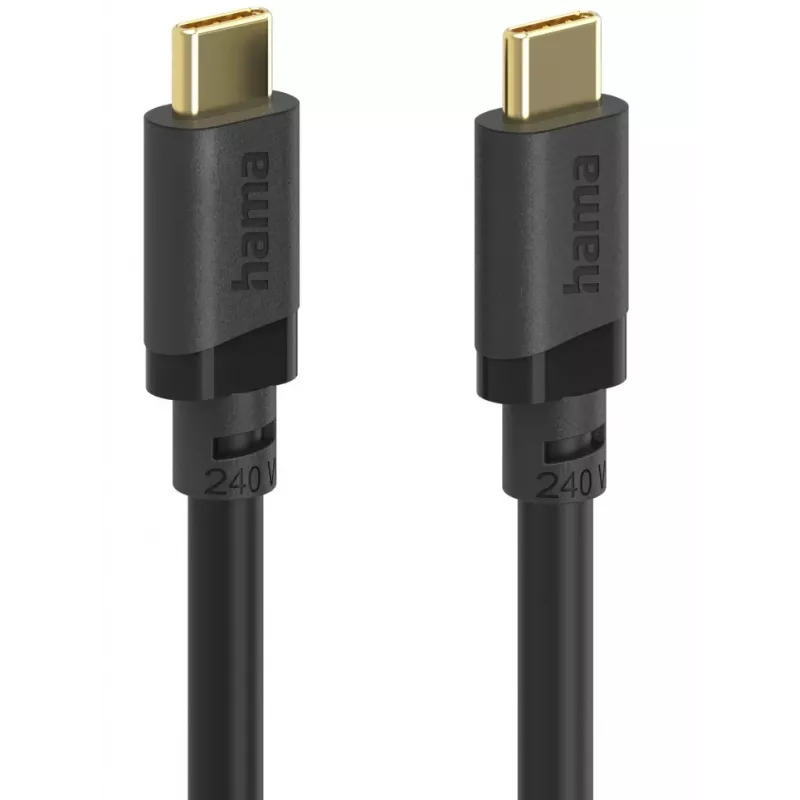Hama 00202009 USB kabelis USB 3.2 Gen 1 (3.1 Gen 1) 1,5 m USB C 5 Gbit/s 240 W Melns