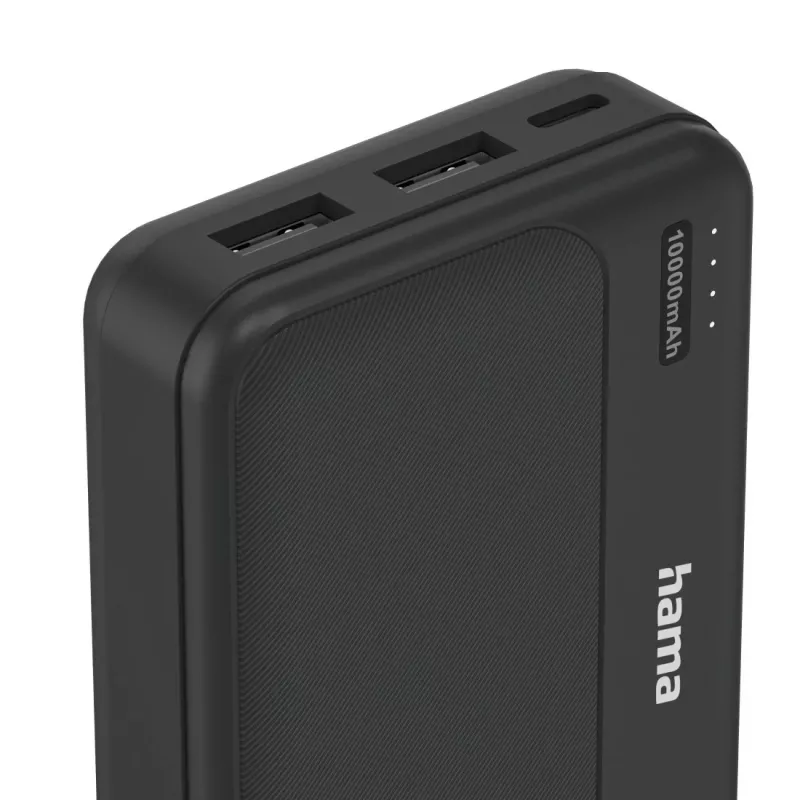 Hama Pocket 10 litija polimēra (LiPo) 10000 mAh melns