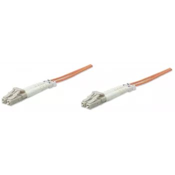 Intellinet optiskās šķiedras komutācijas kabelis, OM2, LC/LC, 5m, oranžs, duplekss, daudzmodu, 50/125 µm, LSZH, šķiedra, mūža garantija