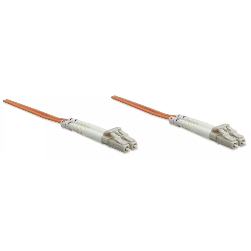 Intellinet optiskās šķiedras komutācijas kabelis, OM2, LC/LC, 5m, oranžs, duplekss, daudzmodu, 50/125 µm, LSZH, šķiedra, mūža garantija