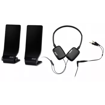 Acer NP.HDS11.00G austiņas/headset ar vadu, galvas lente, zvani/mūzika, melnas