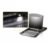 ATEN KL1508AiN 8 portu divu sliežu LCD KVM over IP plaukta konsole