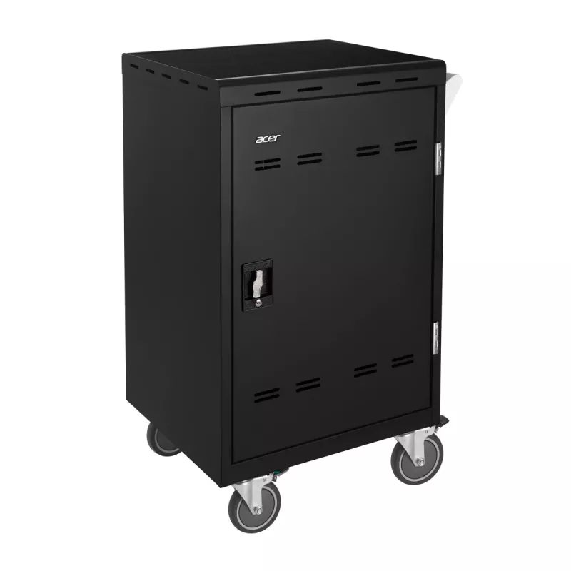 Acer E32c+ - Uzlādes ratiņi 32 sloti (Lielbritānijas kontaktdakša), Pārnēsājamu ierīču pārvaldības ratiņi, Melni, Novietojami uz grīdas, 2.6 cm, 39.5 cm, 30.1 cm