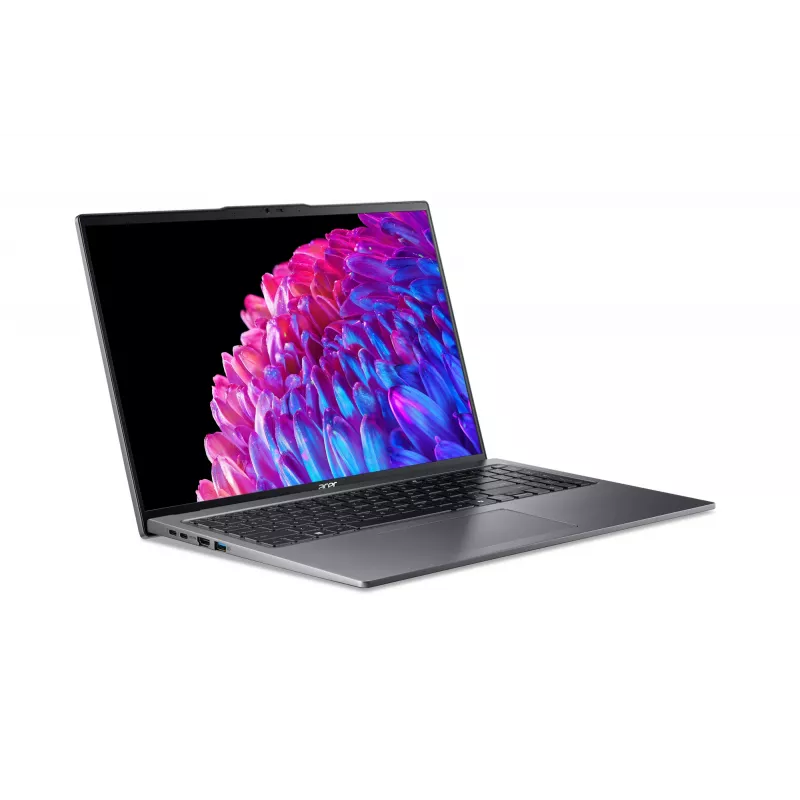 Acer Swift Go 16 SFG16-72-782U Intel Core Ultra 7 155U Portatīvais dators 40,6 cm (16 collu) 3.2K 16 GB LPDDR5-SDRAM 1 TB SSD Wi-Fi 6E (802.11ax) Windows 11 Home Pelēks