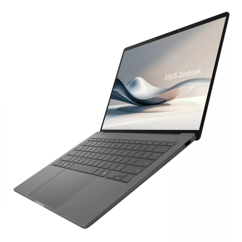 ASUS Zenbook A14 UX3407QA-QD343X Snapdragon X1-26-100 klēpjdators 35,6 cm (14 collas) WUXGA 32 GB LPDDR5x-SDRAM 1 TB SSD Wi-Fi 6E (802.11ax) Windows 11 Pro pelēks