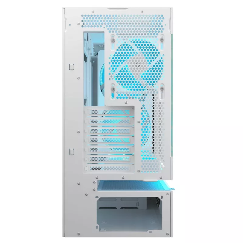 COUGAR Midi Tower Case, CFV235 Vision, ARGB, LCD Displejs, Mesh, Balta