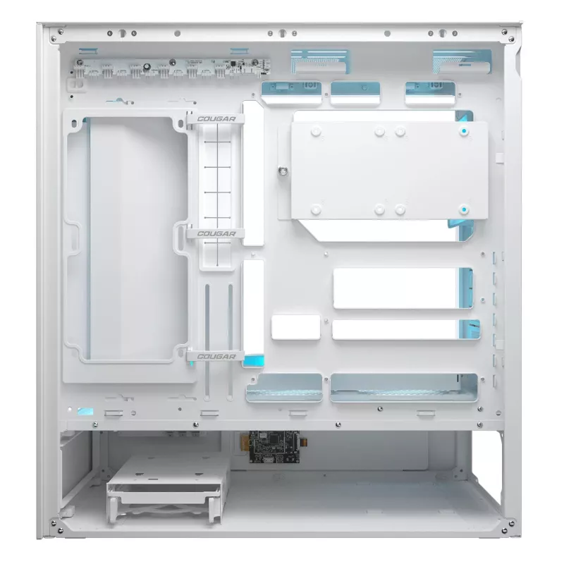 COUGAR Midi Tower Case, CFV235 Vision, ARGB, LCD Displejs, Mesh, Balta