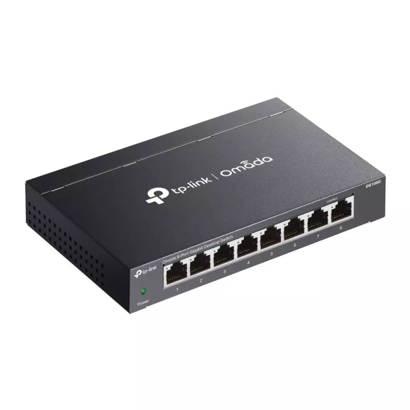 TP-Link Omada DS108G tīkla komutators Nepārvaldāms Gigabit Ethernet (10/100/1000) Melns