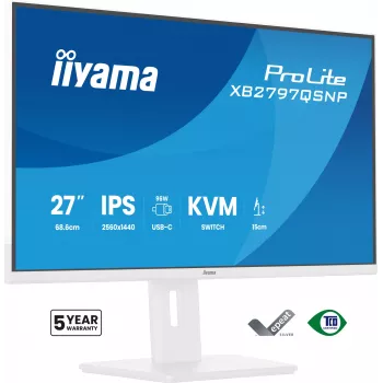 iiyama ProLite XB2797QSNP-W1 27 collu IPS LCD datora monitors 68,6 cm (27 collas) 2560 x 1440 pikseļi Quad HD Balts