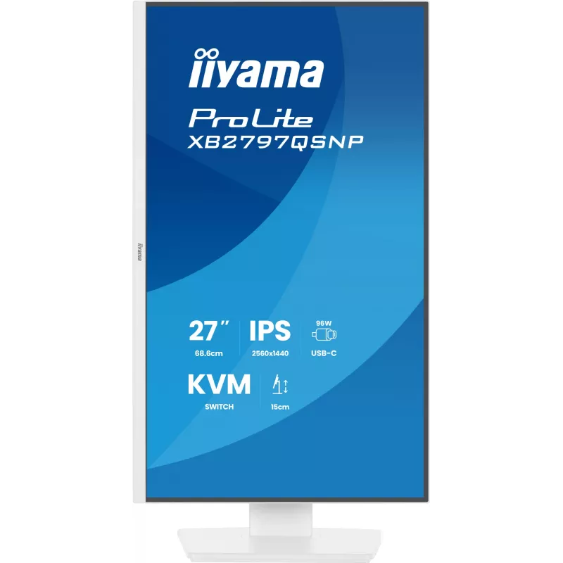 iiyama ProLite XB2797QSNP-W1 27 collu IPS LCD datora monitors 68,6 cm (27 collas) 2560 x 1440 pikseļi Quad HD Balts
