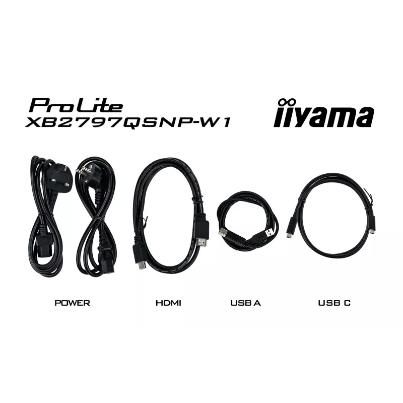 iiyama ProLite XB2797QSNP-W1 27 collu IPS LCD datora monitors 68,6 cm (27 collas) 2560 x 1440 pikseļi Quad HD Balts